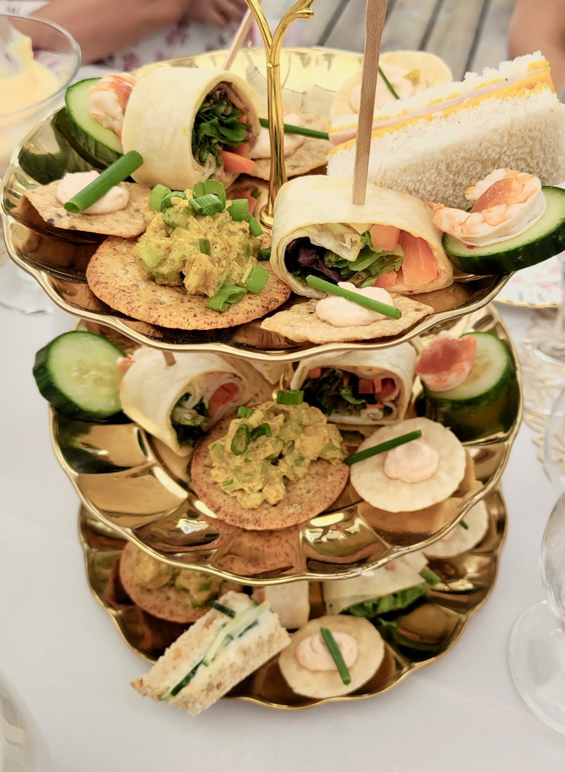 3 Tier Gold Dessert Stand