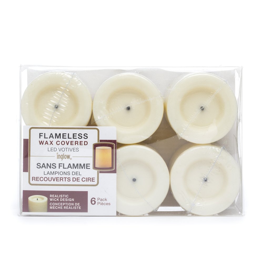 0.75" Flameless Wax Covered Candle (Pack of 6)