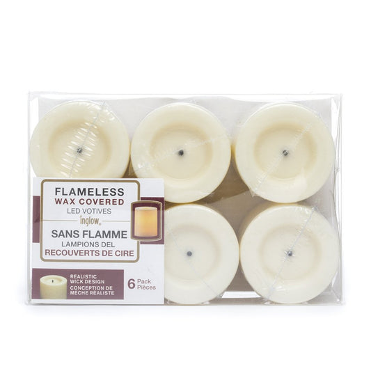 0.75" Flameless Wax Covered Candle (Pack of 6)