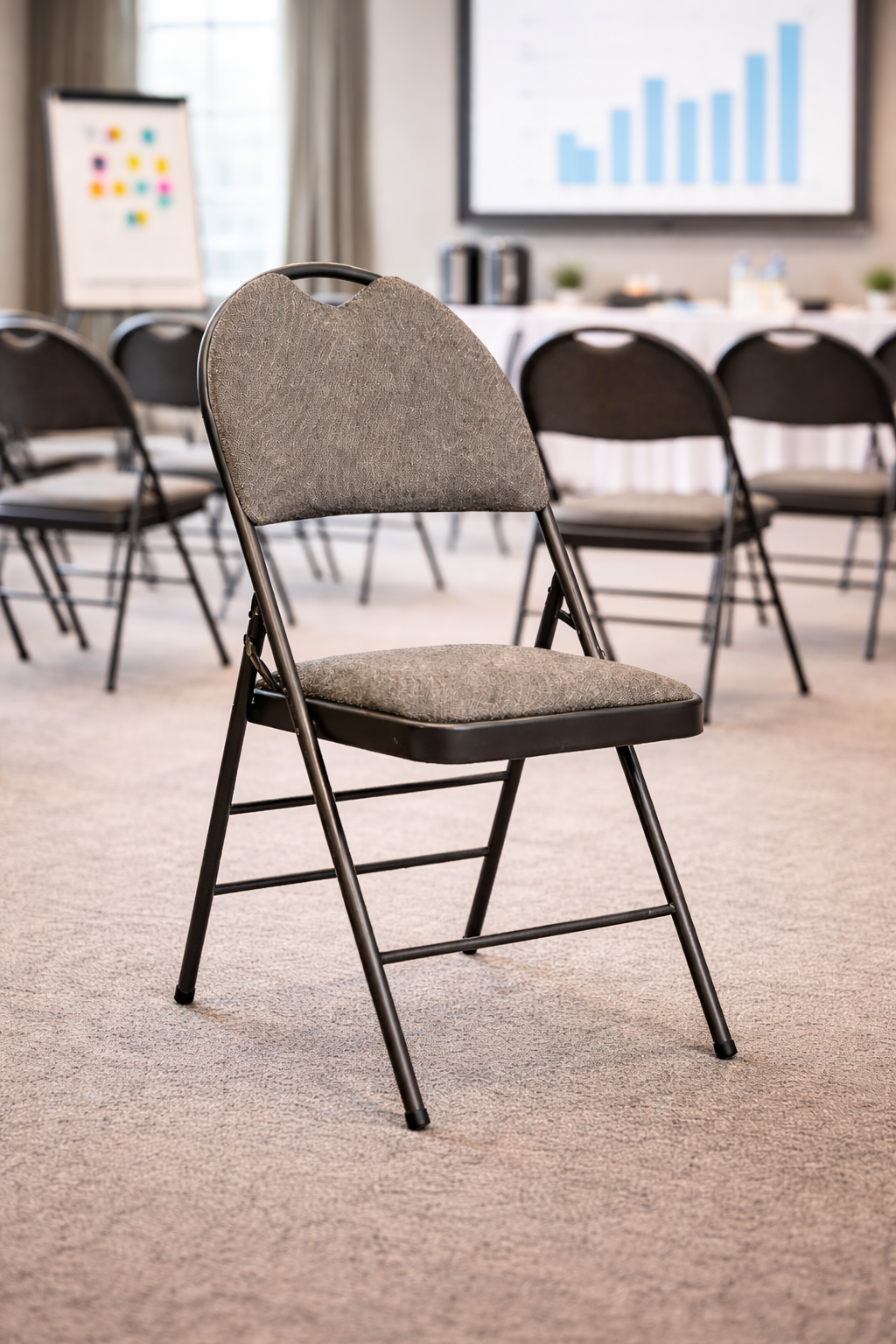 Brown Padded Folding Chair