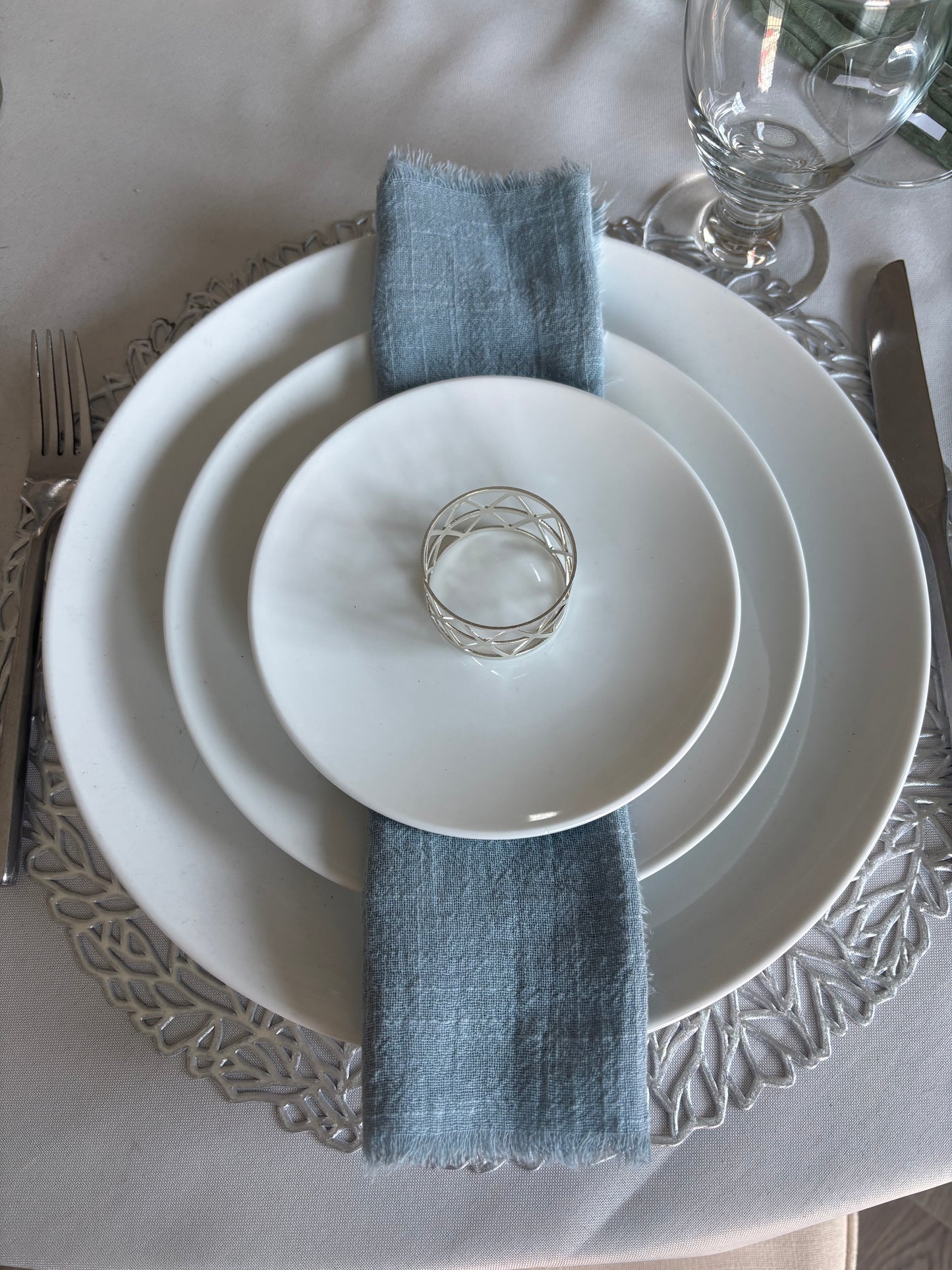 Light Dusty Blue Cheesecloth Napkin