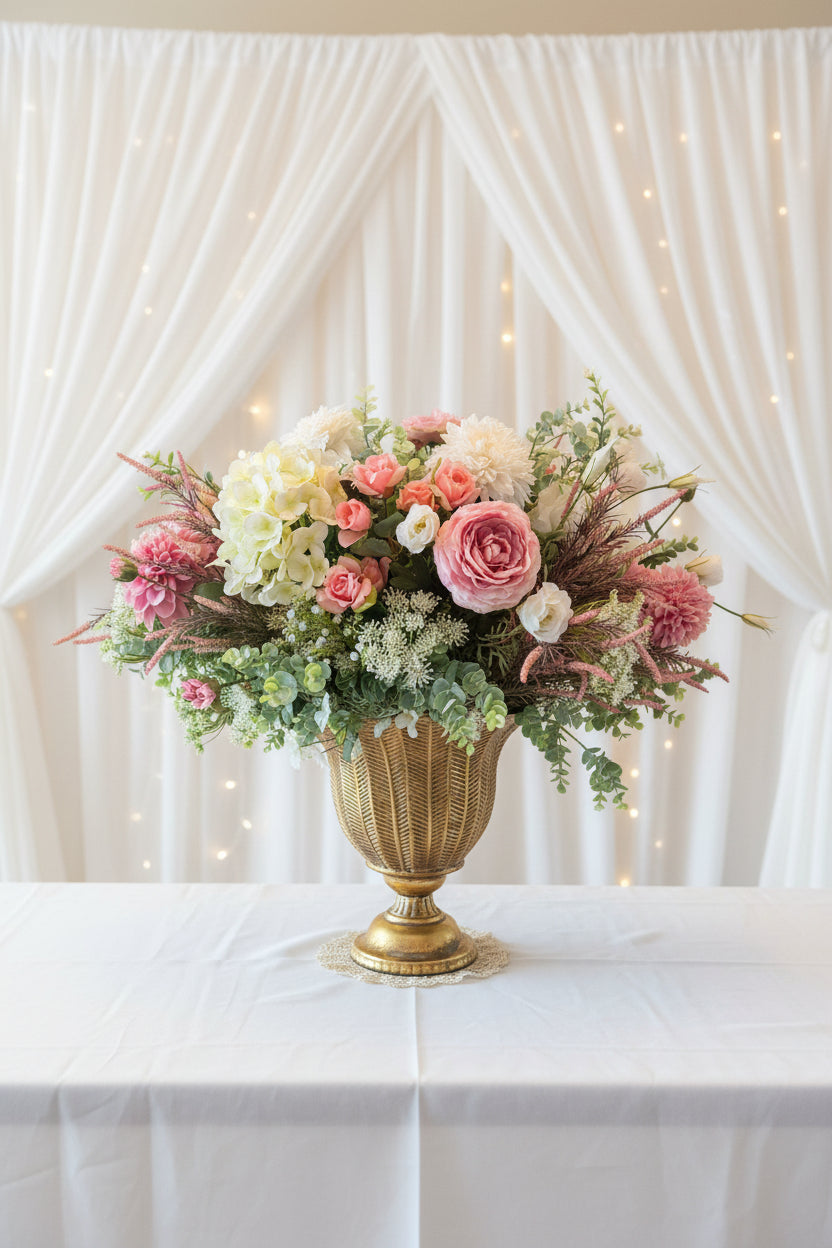 Gold Leaf Statement Urn – Tall