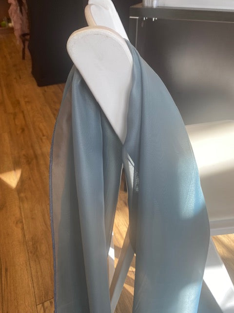 Dusty Blue Chiffon Runner