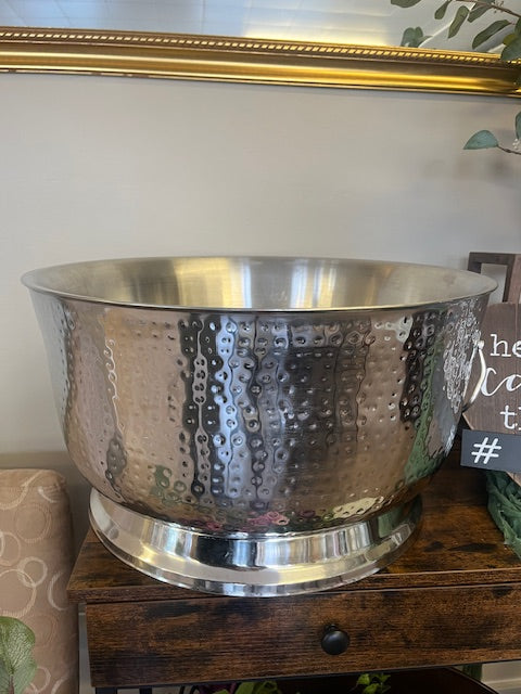 Dimpled Stainless Ice Bucket Extra Large