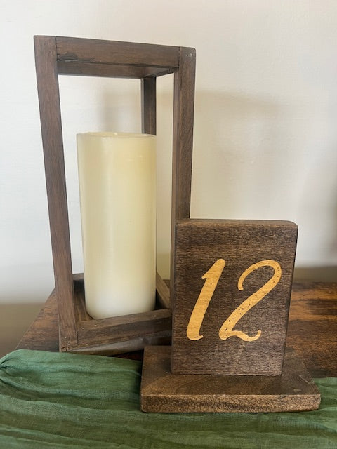 Solid Wood Table Number Set