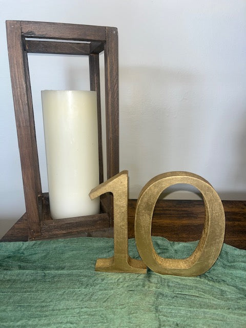 Gold Table Numbers #1-10
