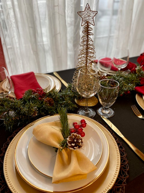 Christmas Gold Table setting package