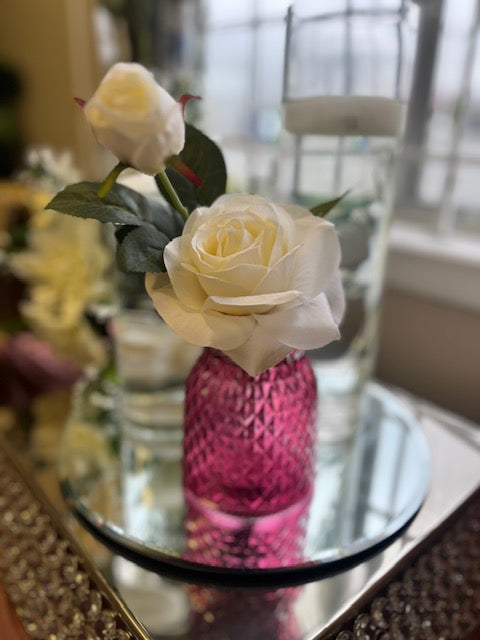 Pink Glass Vase 5.25"
