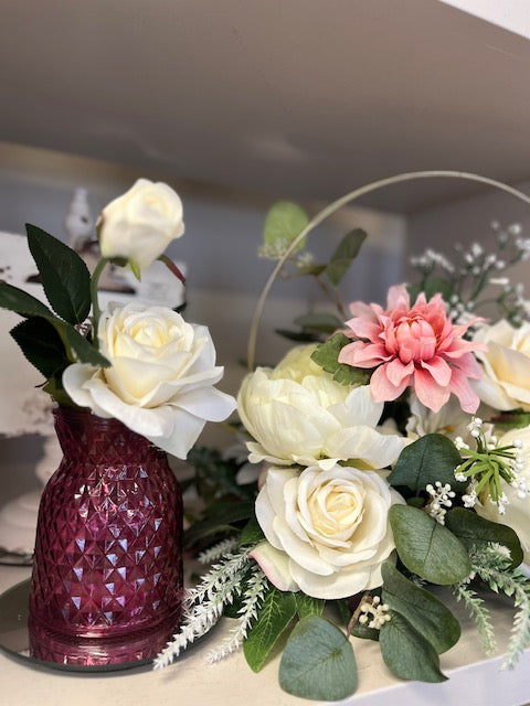 Pink Glass Vase 5.25"