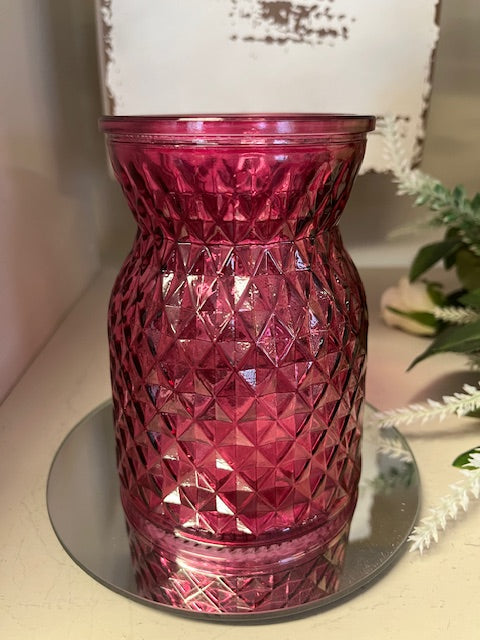 Pink Glass Vase 5.25"