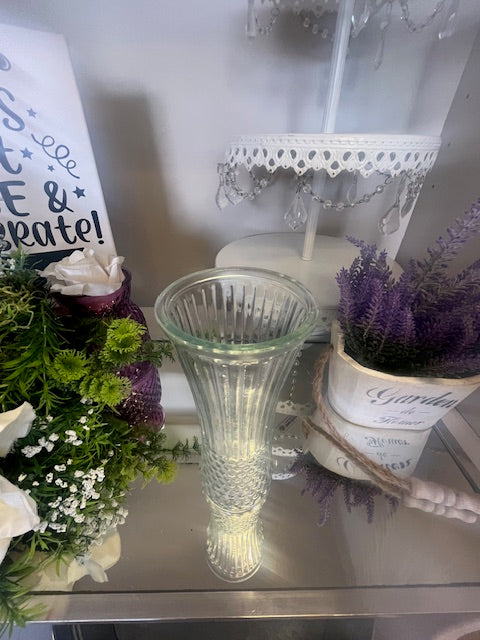 Vintage Trumpet Glass Vase