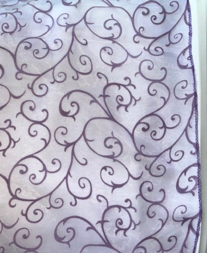 Lavender Embroidered Organza Runner