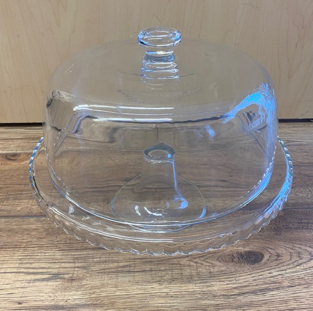 Glass cake stand