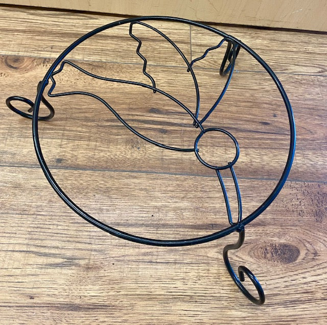 Black metal food display risers