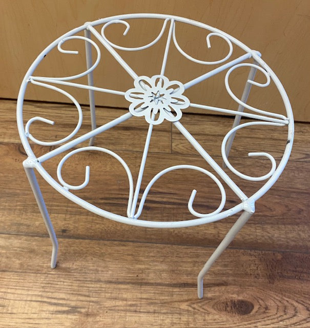 White metal food display risers