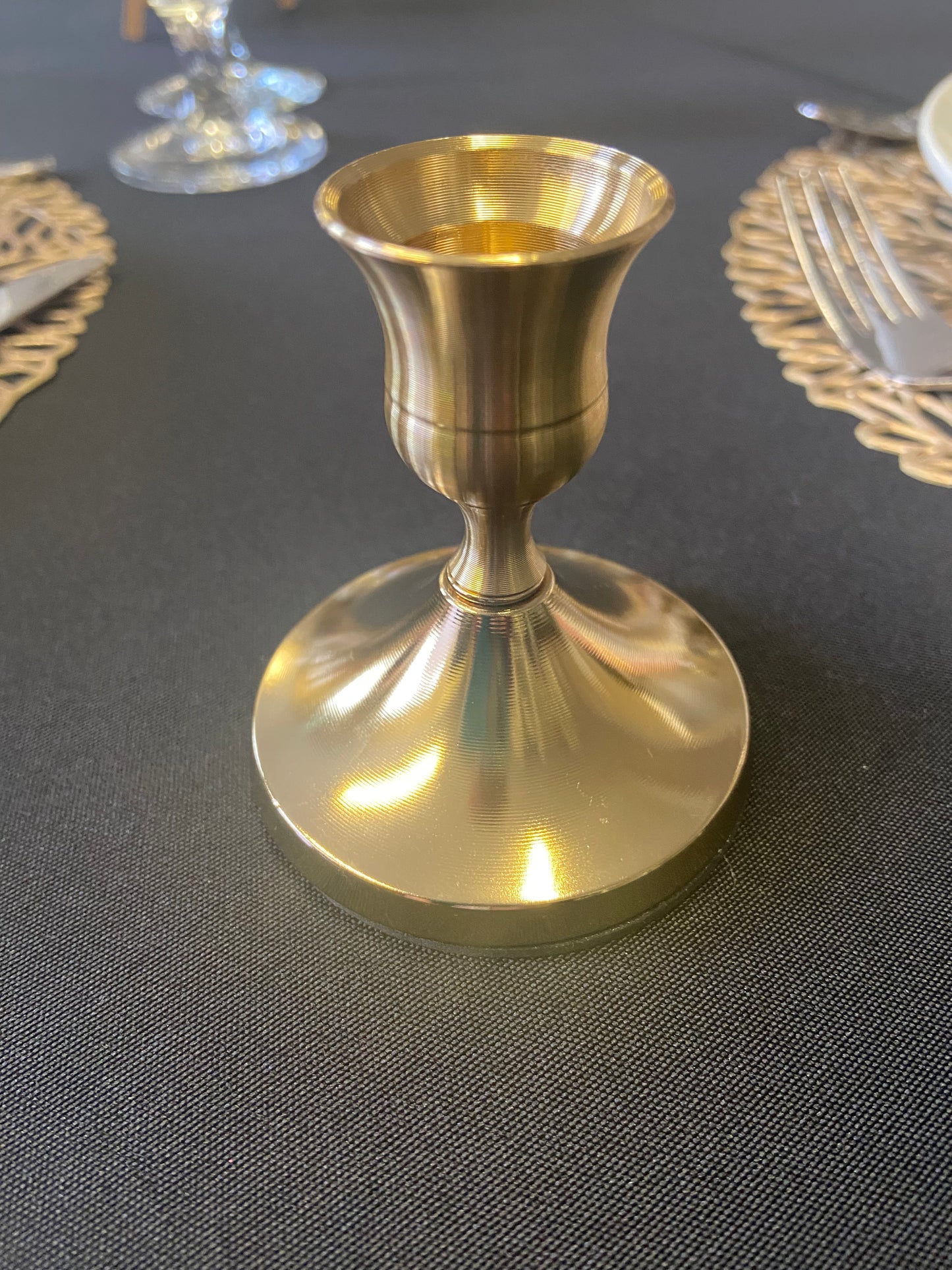 Extra Small Brass Taper Candle Holder