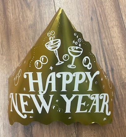 Happy new year hats pack 6 Assorted colours other