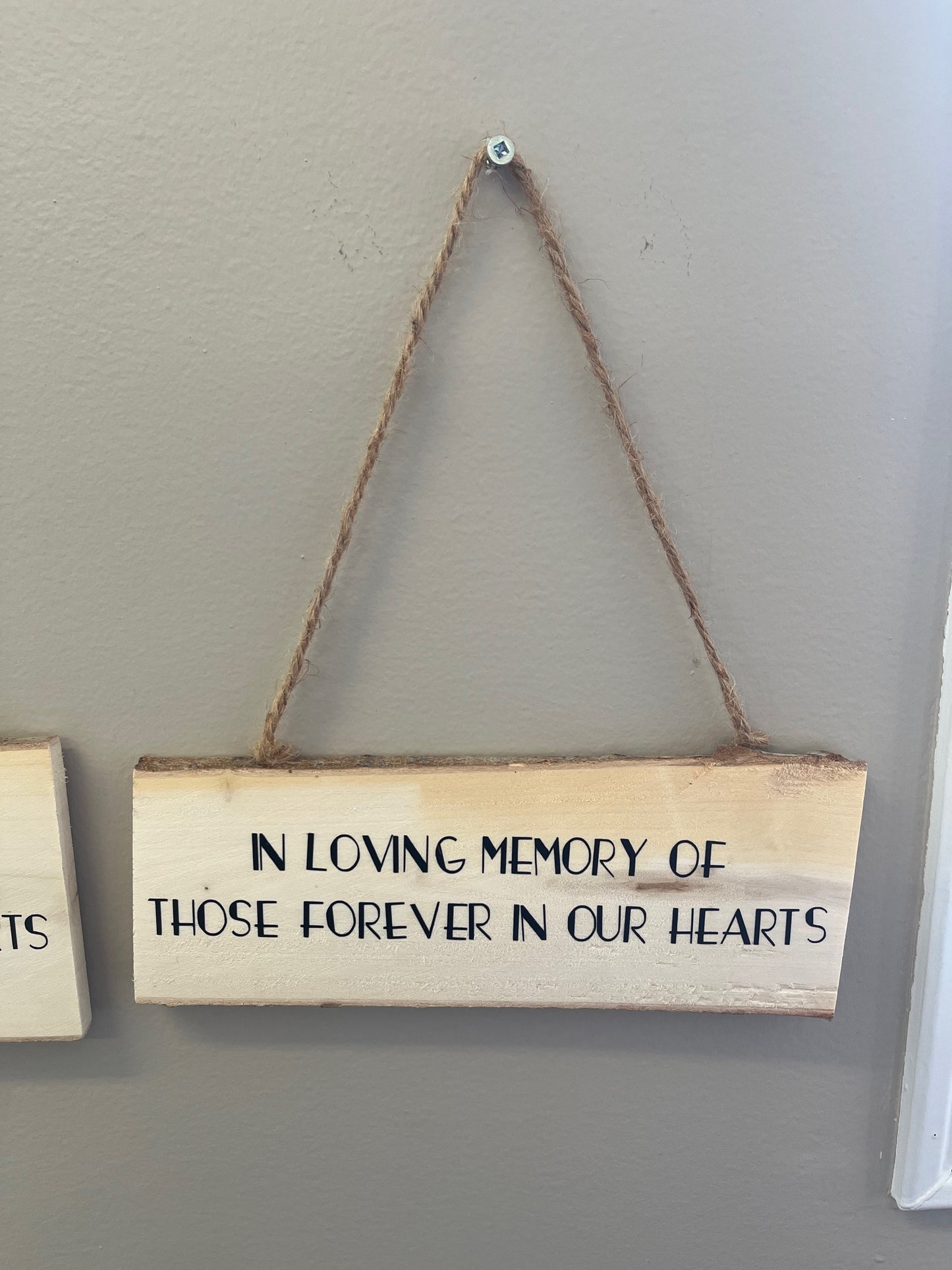 In Loving Memory - Hanging Sign