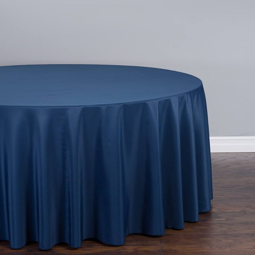 Tablecloth Royal Navy Blue Round 132"