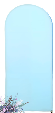 6' Blue Spandex Arch Backdrop Cover