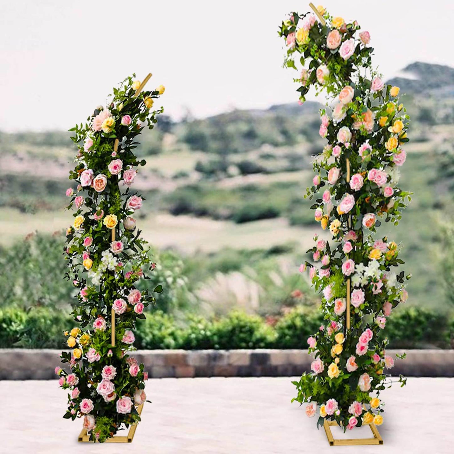 2 Piece Gold Arch Stand