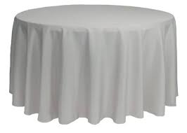 Tablecloth Grey Round 120"