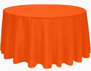 Tablecloth Burnt Orange Round 120"