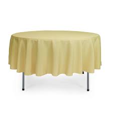 Tablecloth Light Yellow Round 90"