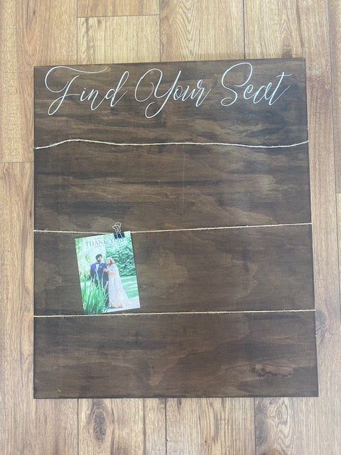 Find your seat sign