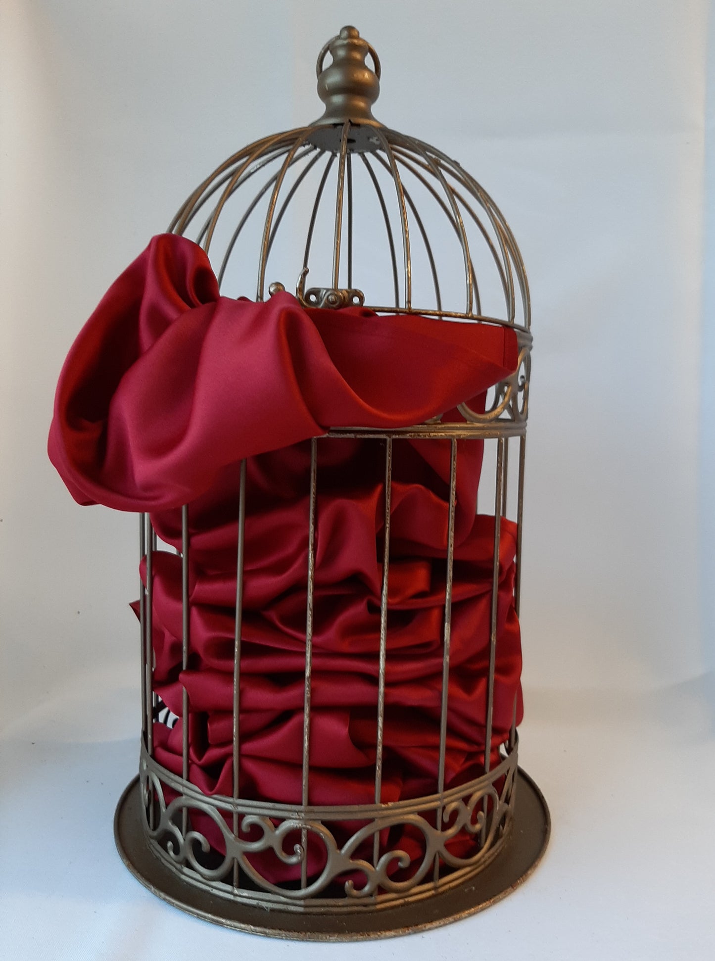 Cranberry Red Satin Runner