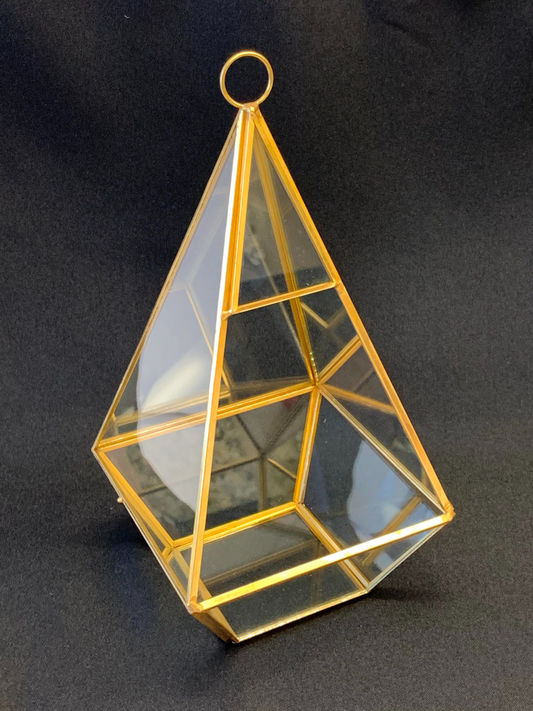 Geometric Glass Terrarium Centerpiece