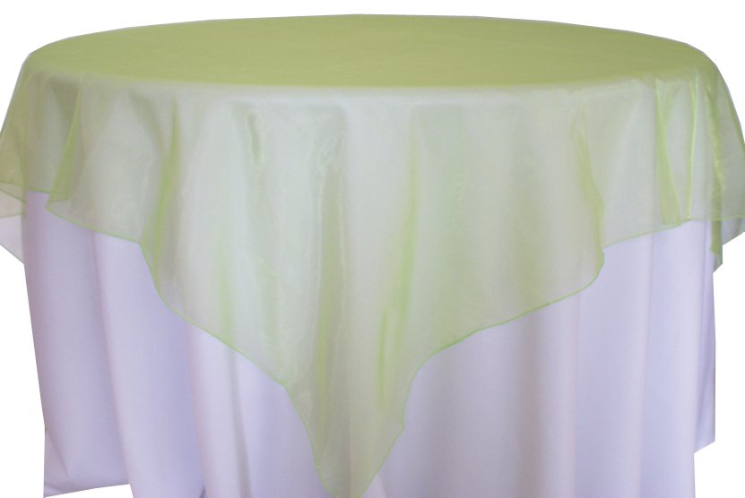 Apple Green Organza Overlay 70"x 70"