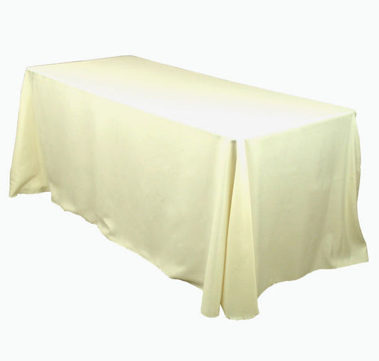 Tablecloth Ivory Rectangular 90" x 156"