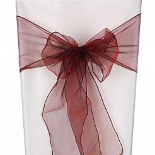 Burgundy Organza Sash
