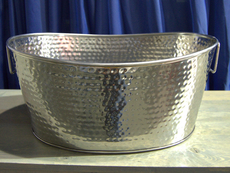 Stainless Ice Bucket 19" x 13" Dimpled