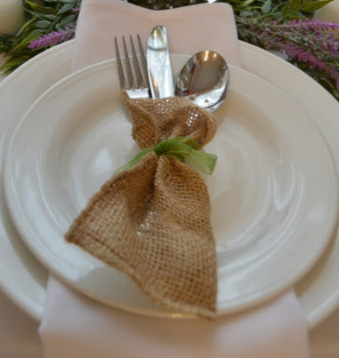 Burlap Cutlery Holder