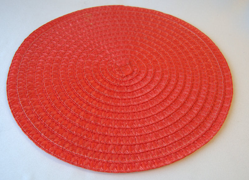 Red Round 15" Placemat