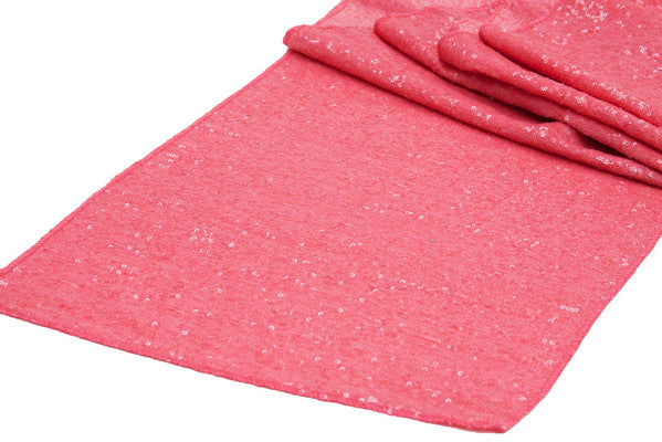 Coral Glitz Sequin Runner
