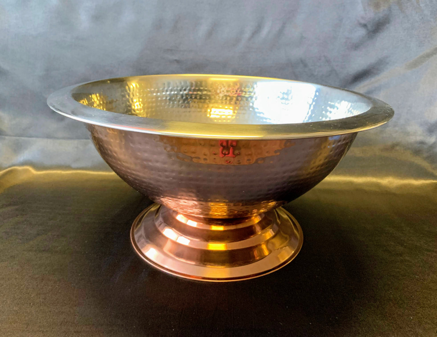 Stainless Steel Dimpled Ice Bucket Rose Gold