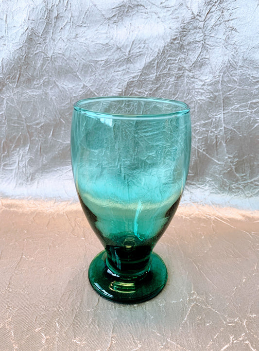 Teal Water Goblet 11 oz