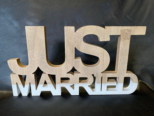 Just Married wooden Sign