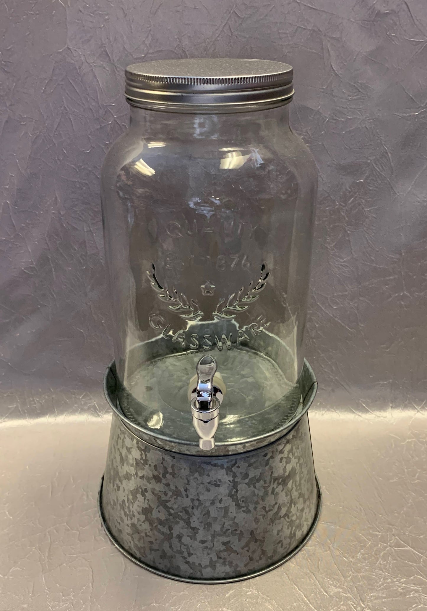 5.6 L Glass Beverage Dispenser on Ice bucket Stand