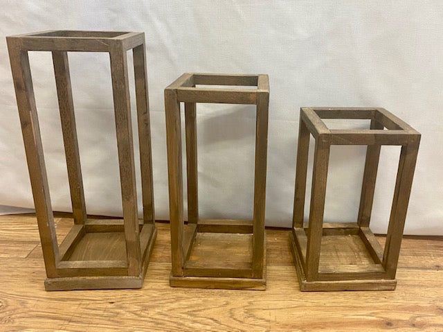 Wooden Frame Candle Holder Large