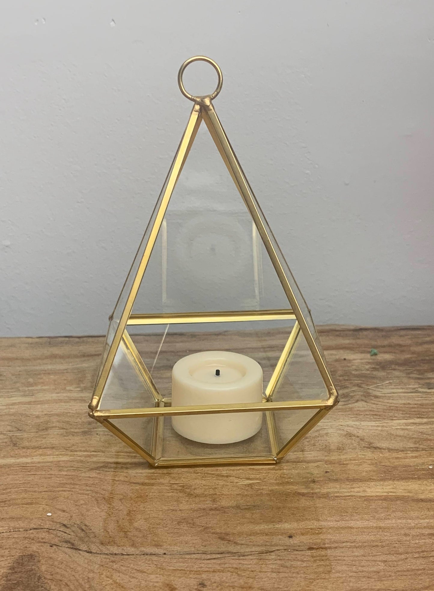 Geometric Glass Terrarium Centerpiece Small