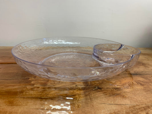 Chip & Dip Pebble Plastic Round 14"