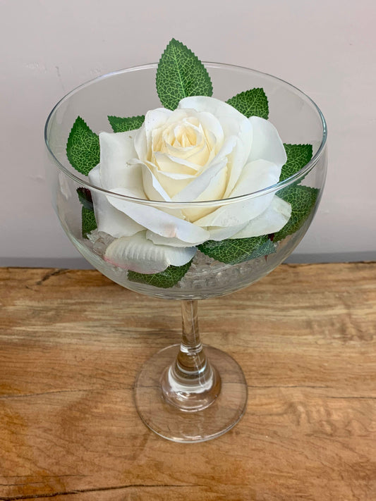 Rose Fish Bowl Centerpiece