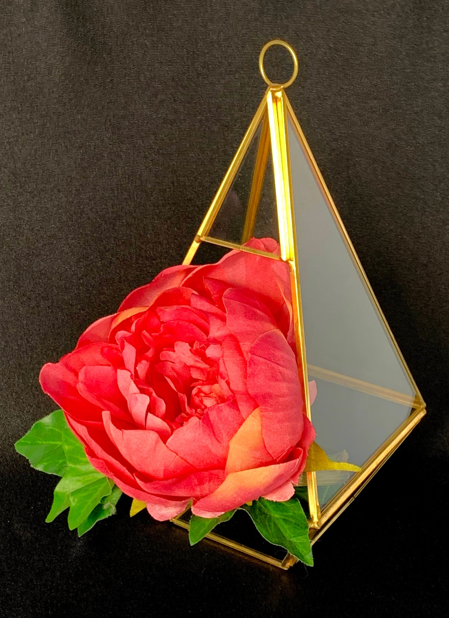 Geometric Glass Terrarium Centerpiece