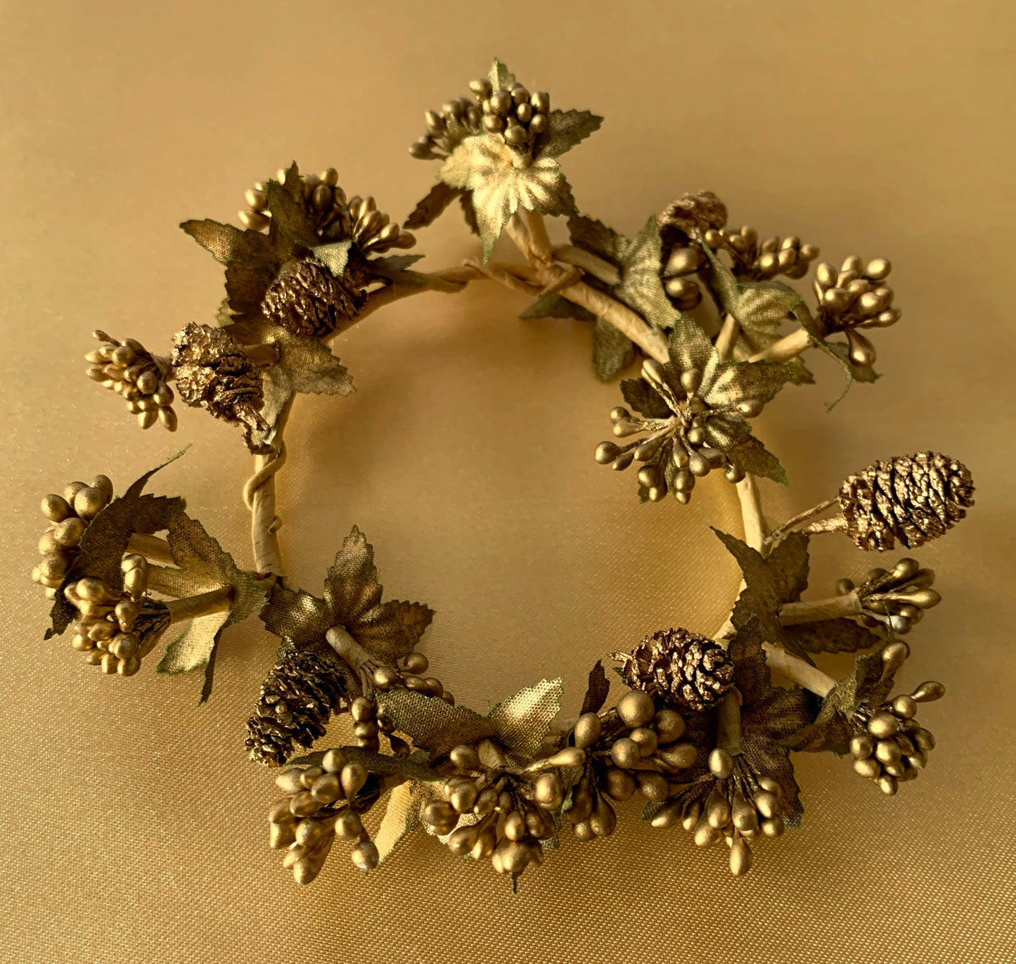 Gold Acorn Votive Accessory