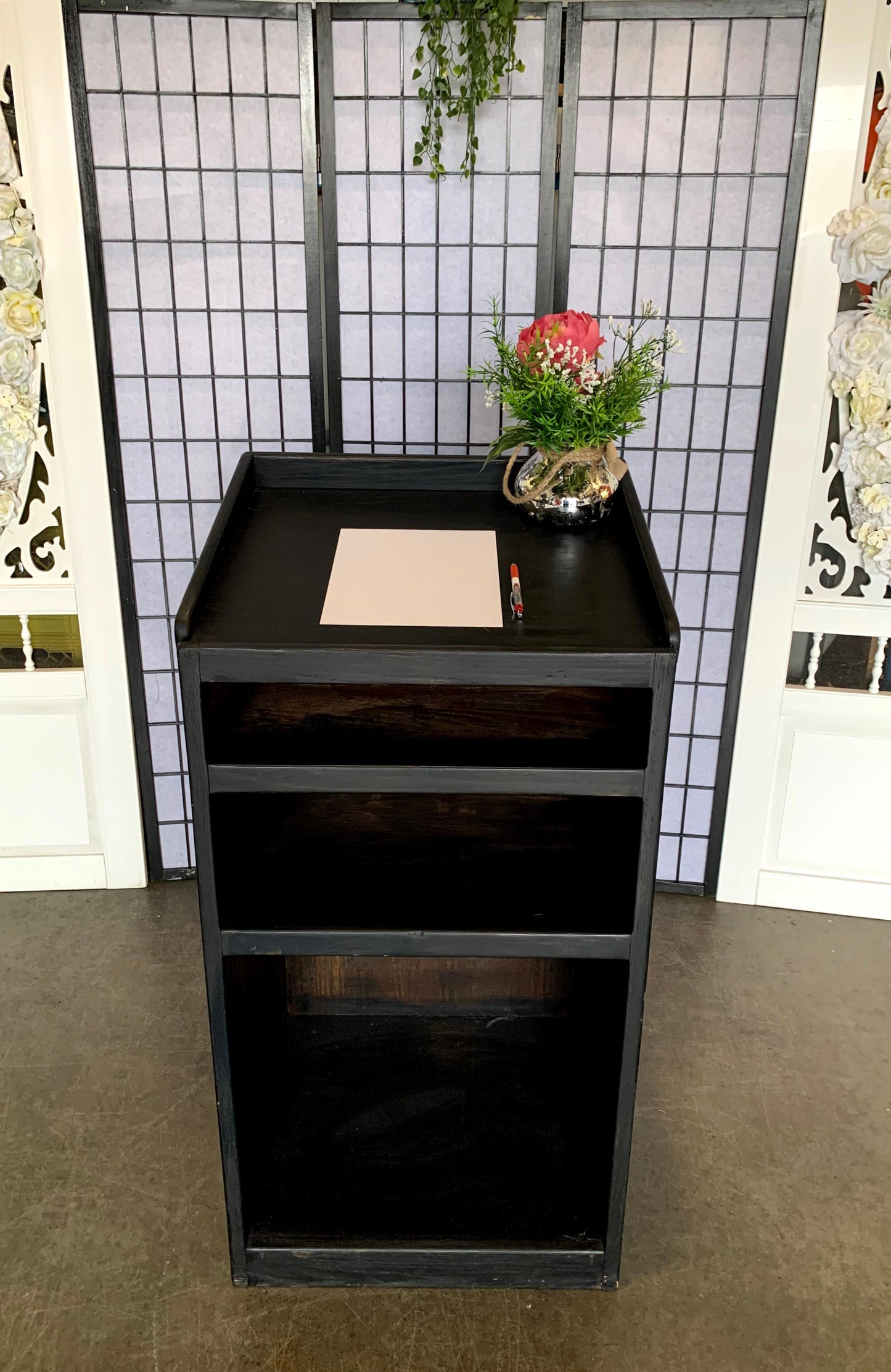 Black Wood Podium