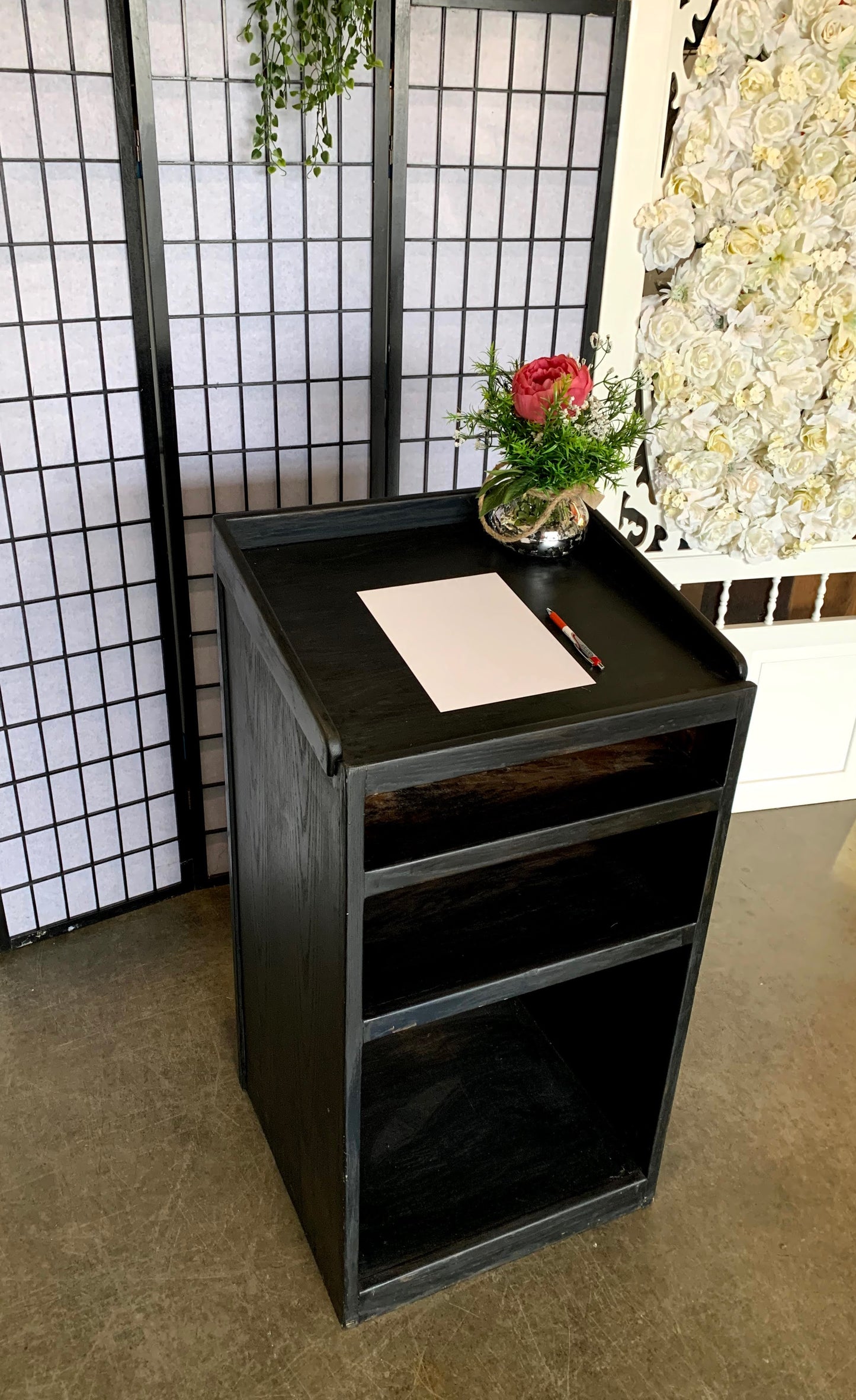 Black Wood Podium